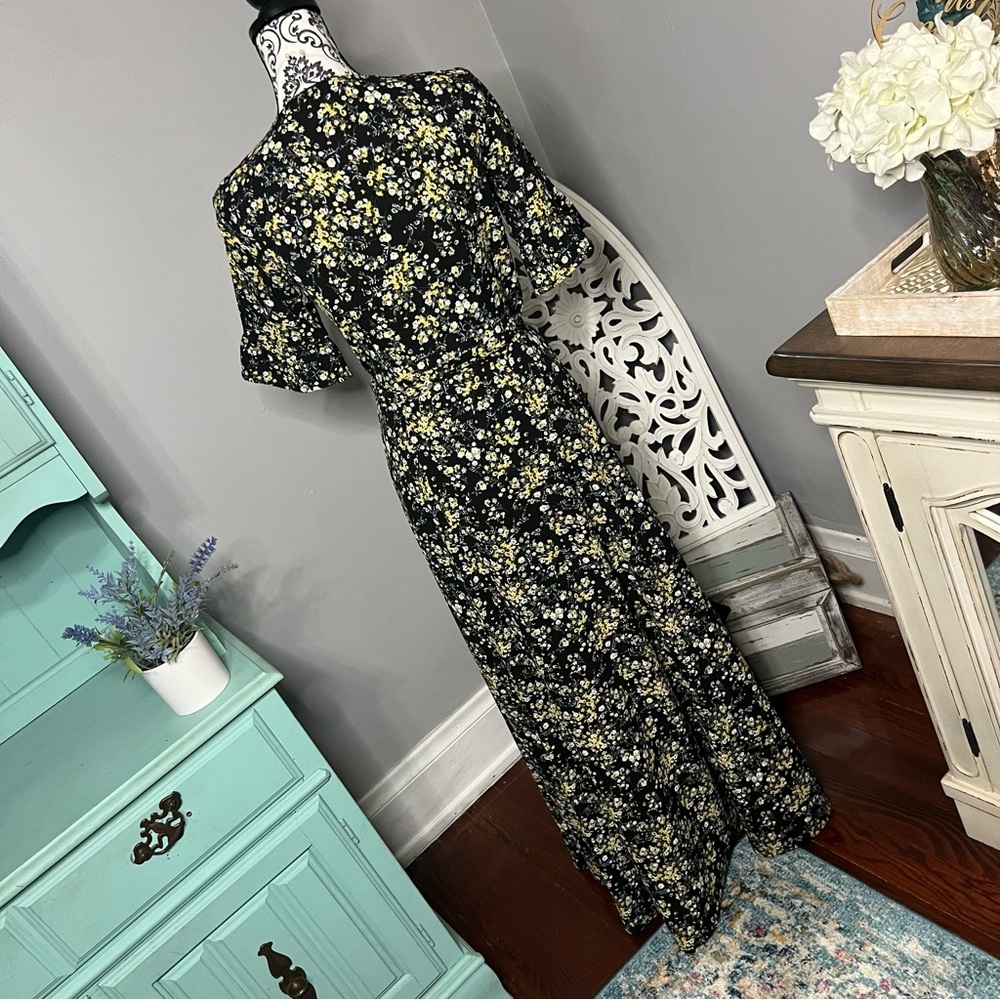 Lulus September Sunset Floral Wrap Maxi Dress Size XS Boho Cottage Core - Picture 11 of 16